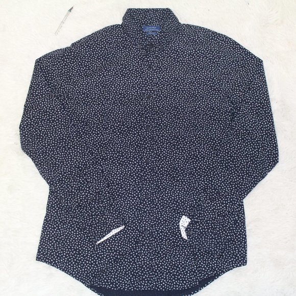 zara man slim fit sz L blue with flower pattern - Picture 5 of 7